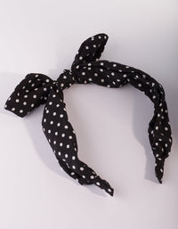 Black & White Bow Headband - link has visual effect only