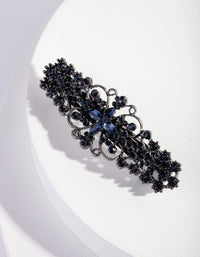 Gunmetal Blue Deco Hair Clip - link has visual effect only