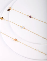 Semi-Precious Stone Gold Bracelet & Anklet Pack - link has visual effect only