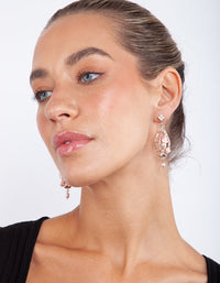 Rose Gold Bird Cage Drop Earrings - link has visual effect only