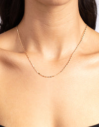 Gold 44cm Tab Chain Necklace - link has visual effect only