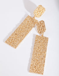 Textured Rectangle Drop Earrings - link has visual effect only
