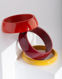 Red Orange Yellow Bangle Set - link has visual effect only