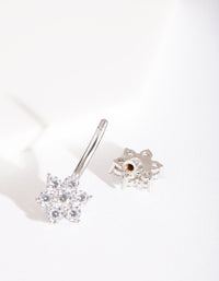 Silver Surgical Steel Double Flower Belly Bar - link has visual effect only