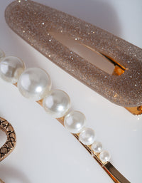 Pearl and Snake Hair Clip 3 Pack - link has visual effect only