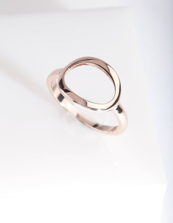 Rose Gold Open Oval Ring