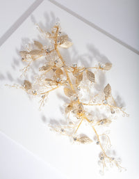 Gold Leaf Diamante Hair Drape - link has visual effect only