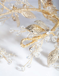 Gold Leaf Diamante Hair Drape - link has visual effect only