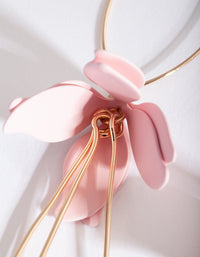 Pink Gold Hanging Flower Earrings - link has visual effect only