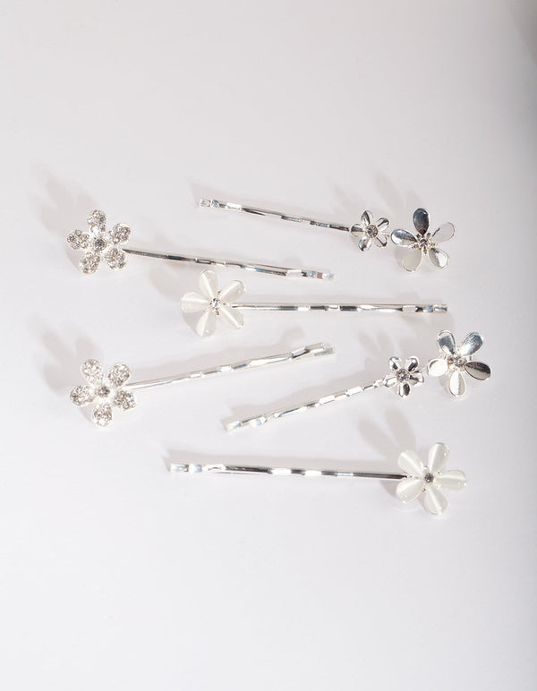 Buy JEWELZ Bow Shaped Hair Clips With White Stone | Shoppers Stop