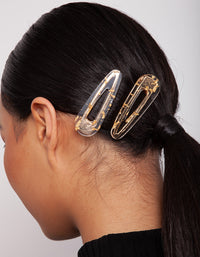 Gold Speckled Hair Clip 2 Pack - link has visual effect only