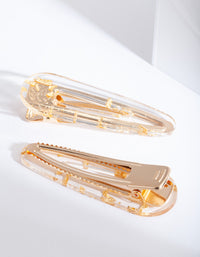 Gold Speckled Hair Clip 2 Pack - link has visual effect only