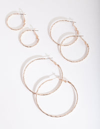 Rose Gold Textured Hoop Pack - link has visual effect only