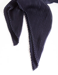 Midnight Navy Short Pleated Bandana Hair Scarf - link has visual effect only