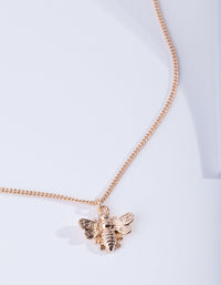 Gold Bumble Bee Necklace - link has visual effect only