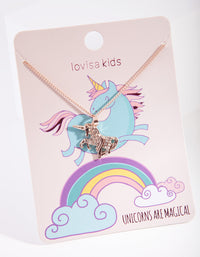 Rose Gold Unicorn Necklace - link has visual effect only