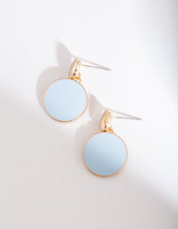 Blue Drop Circle Earrings - link has visual effect only