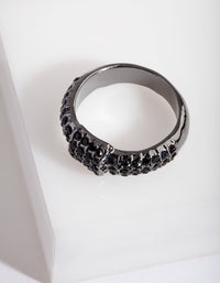 Gunmetal Bling Wrap Ring - link has visual effect only