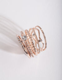 Rose Gold Diamante Band 6-Pack - link has visual effect only