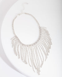 Silver Diamante Fringe Choker - link has visual effect only