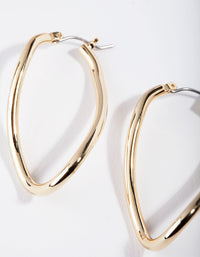 Gold Plated Organic Hoop Earrings - link has visual effect only