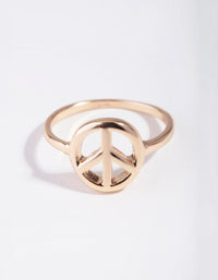 Gold Peace Sign Ring - link has visual effect only