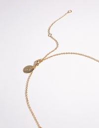 Gold Plated Pearl & Disc Necklace - link has visual effect only