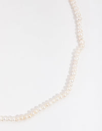 Gold Plated Single Row Freshwater Pearl Necklace - link has visual effect only