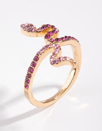 Gold Diamante Snake RIng - link has visual effect only