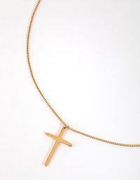 Gold Plated Surgical Steel Cross Necklace - link has visual effect only