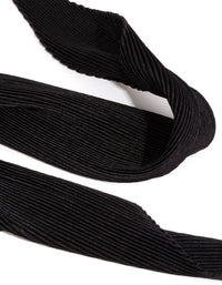 Black Satin Pleated Scarf - link has visual effect only