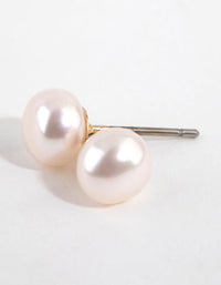 Gold Plated Freshwater Pearl Stud Earrings - link has visual effect only