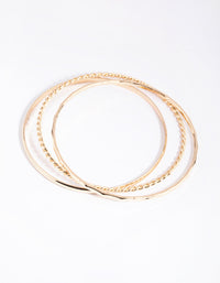 Gold Detail & Plain Bangle Pack - link has visual effect only