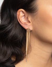 Gold Waterfall Drop Earrings - link has visual effect only