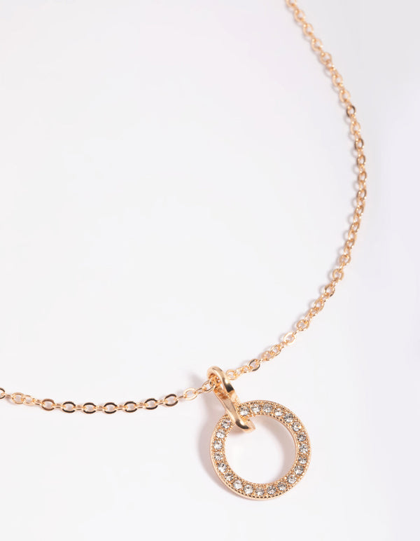Gold Diamante Perfect Cut Necklace