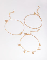 Gold Butterfly & Leaf Anklet Pack - link has visual effect only