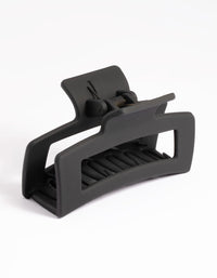 Matte Black Rectangle Outline Claw Clip - link has visual effect only