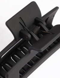 Matte Black Rectangle Outline Claw Clip - link has visual effect only