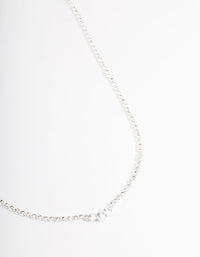 Silver Cupchain Diamante Necklace - link has visual effect only