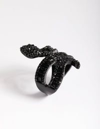 Black Baguette Snake Ring - link has visual effect only