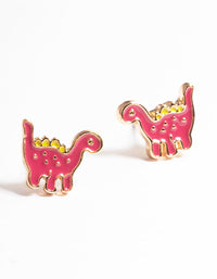 Gold Dinosaur Stud Earrings - link has visual effect only