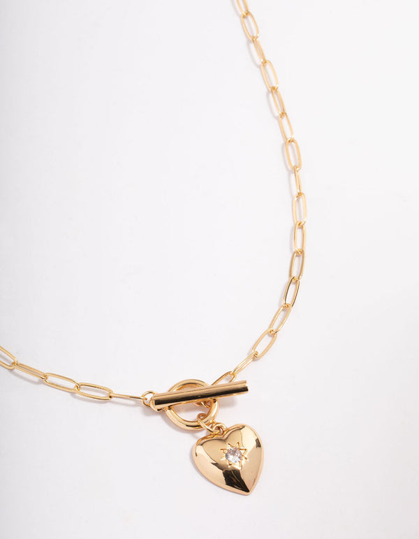 Necklaces- Canvas Lux Chain T Bar Necklace in Worn Gold – Milla & Ella Co