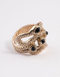 Black Wrap Snake Ring - link has visual effect only