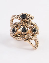 Black Wrap Snake Ring - link has visual effect only