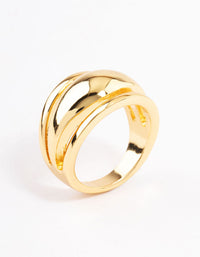 Gold Plated Domed Statement Ring - link has visual effect only