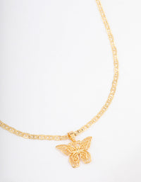 Gold Plated Mariner Chain Butterfly Necklace - link has visual effect only