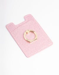 Pink Glitter Phone Wallet - link has visual effect only
