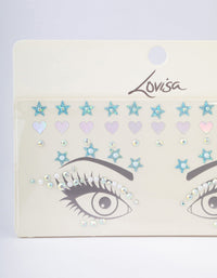 Acrylic Star & Heart Diamante Face Jewels - link has visual effect only