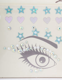 Acrylic Star & Heart Diamante Face Jewels - link has visual effect only