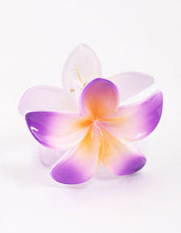 Lilac Frangipani Hair Claw Clip - link has visual effect only